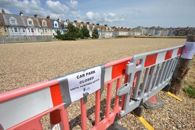 Car park attached to The Old Bathing Pool Site in St Leonards pictured on June 22 2023. 