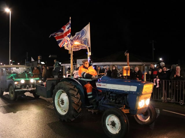 The Christmas Tractor Run 2024 leaving Hastings Old Town on December 21. Photo by Kevin Boorman.
