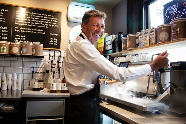 The 72-year-old has opened The Espresso Room in the station after being alerted to the vacant unit by the council.