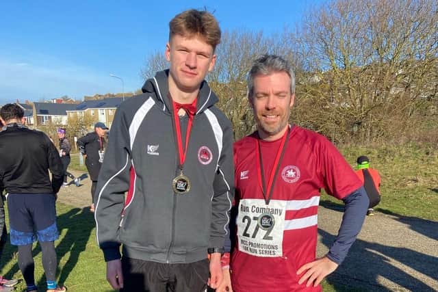 Haywards Heath Harriers Harvey and James at the Seaford race