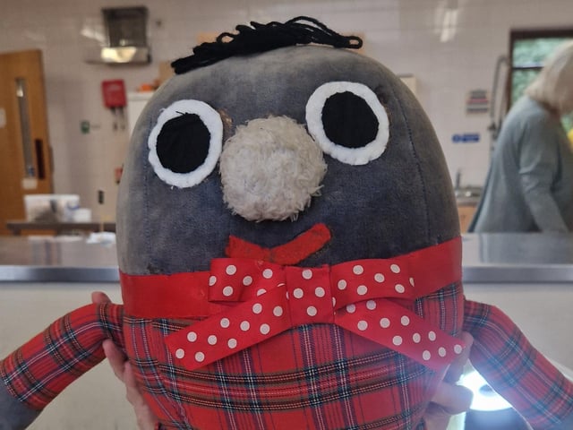 The repaired 1960s Humpty Dumpty at Lindfield Repair Café