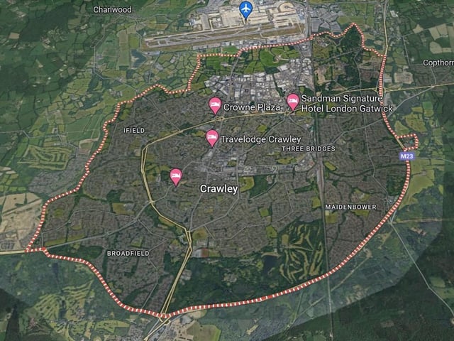 A total of 61 arrests were made in Crawley in 2024