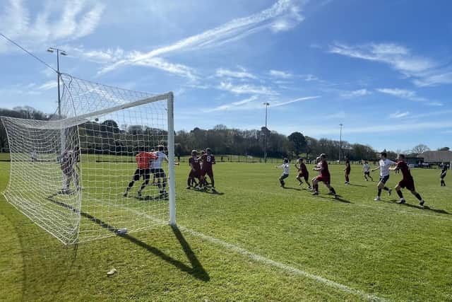 Easter derby action between Little Common and Bexhill | Picture by Geoff Martin