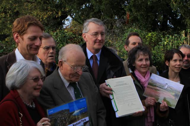 Hilary Benn with the South Downs National Park Confirmation Order
