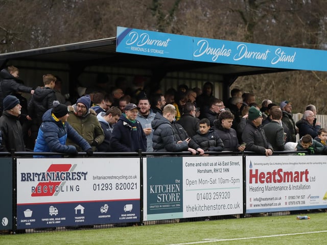 Isthmian Premier action from Horsham's excellent 3-1 home win over play-off chasing Billericay Town on Saturday