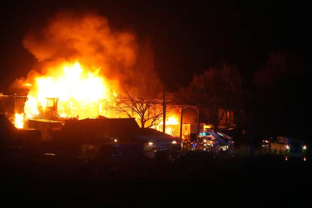 Fire at car workshop in Hurstpierpoint (photo from Eddie Mitchell)
