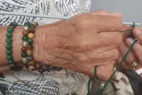 Members enjoy knitting and company at the monthly Knit & Natter group