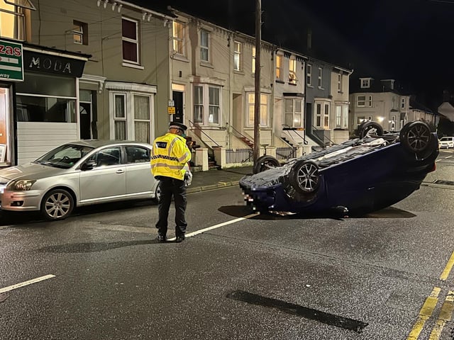 Collision in Eastbourne town centre