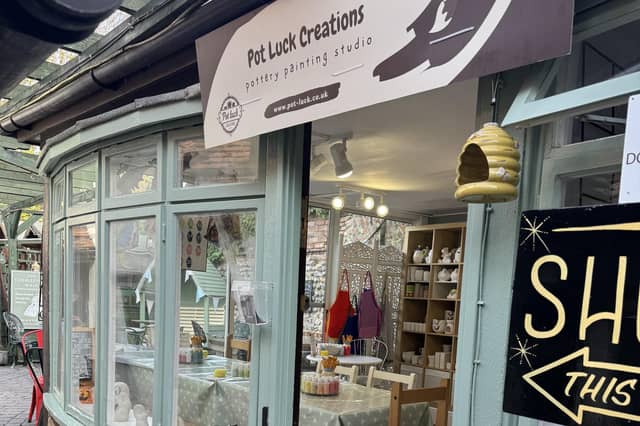 Pot Luck Creations has just moved to this bigger space in Cobblestone Walk, Steyning
