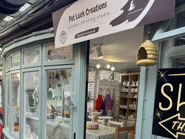 Pot Luck Creations has just moved to this bigger space in Cobblestone Walk, Steyning
