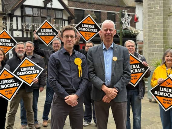 Liberal Democrat candidate for Mayor of Sussex, Ben Dempsey, and Horsham MP John Milne