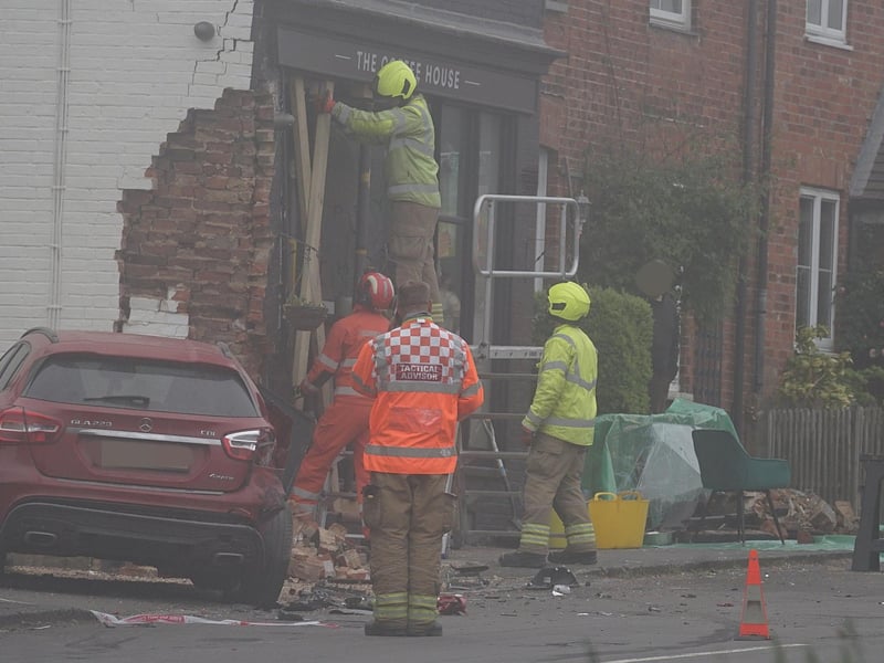 Emergency services at the scene of the collision. Picture: Sussex News and Pictures