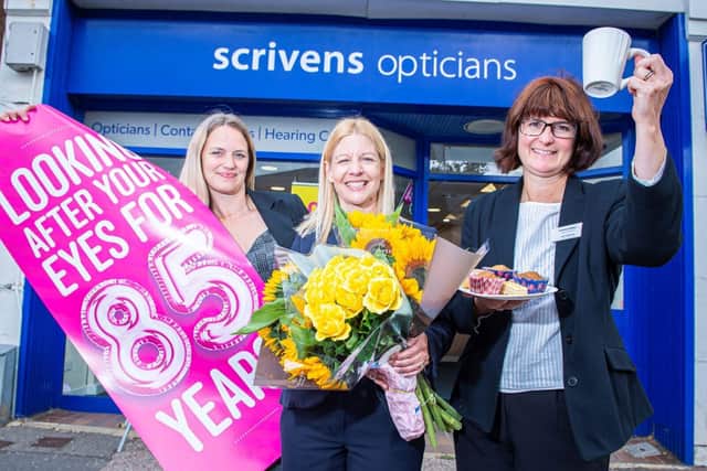Scrivens Opticians team (l-r) Steph Hill, Rachel East and Leanne Taylor