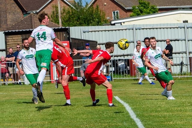 Action from the Rocks' 4-0 win at Horndean in their opening pre-season friendly