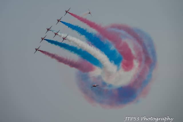 Airbourne 2025 - Eastbourne International Air Show. Red Arrows: Photo by Jeff Penfold JTP53 Photography