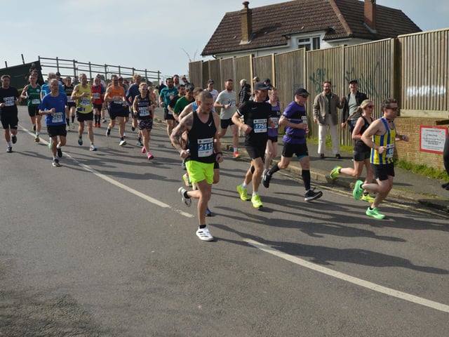 Action in the 2026 Hastings Half Marathon
