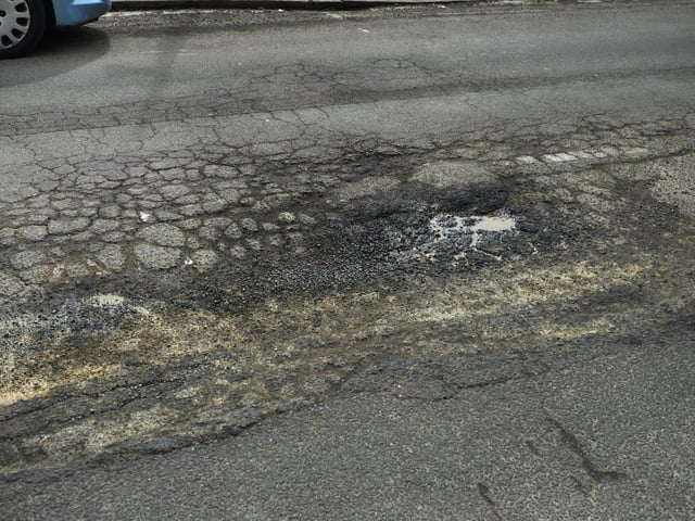 The well known three dips in the road at the top of Buckhurst Road, Bexhill, just before the junction of Upper Sea Road.