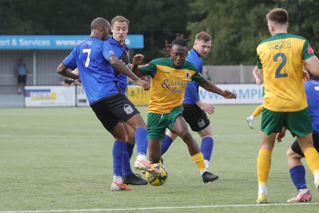 Kadell Daniel grabbed Horsham’s second goal | Picture: John Lines