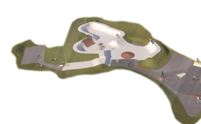 A plan of Horsham's new skate park