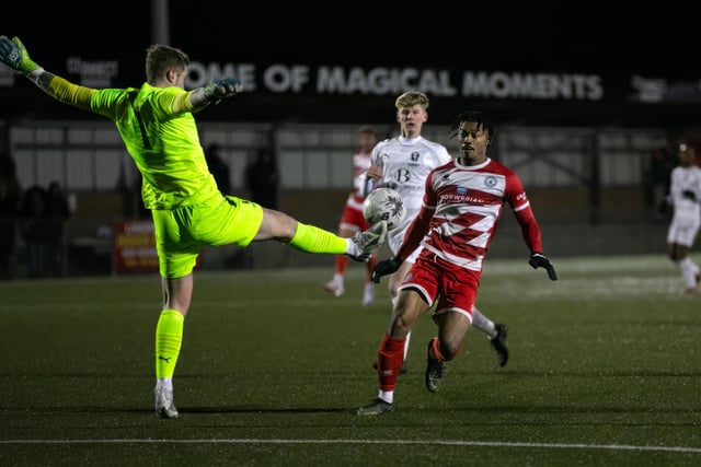 Action from Eastbourne Borough's Sussex Senior Cup quarter-final versus Hastings United