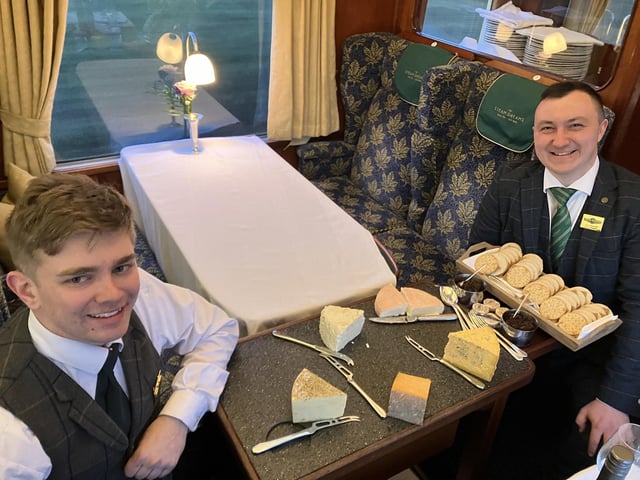 The great British cheeseboard, served with chutney and artisan biscuits