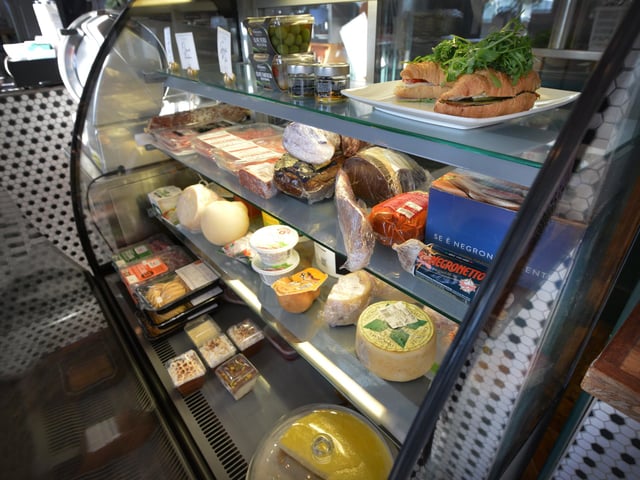 A wide range of fresh food is stocked