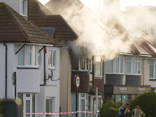 An 86-year-old woman has died in a residential property fire in Sussex.