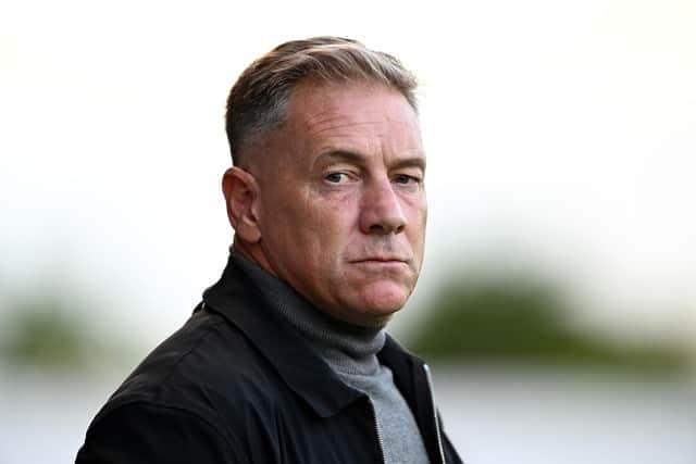 Scott Lindsey, Head Coach of Crawley Town (Photo by Mike Hewitt/Getty Images)