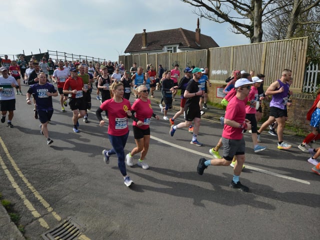 Action in the 2026 Hastings Half Marathon