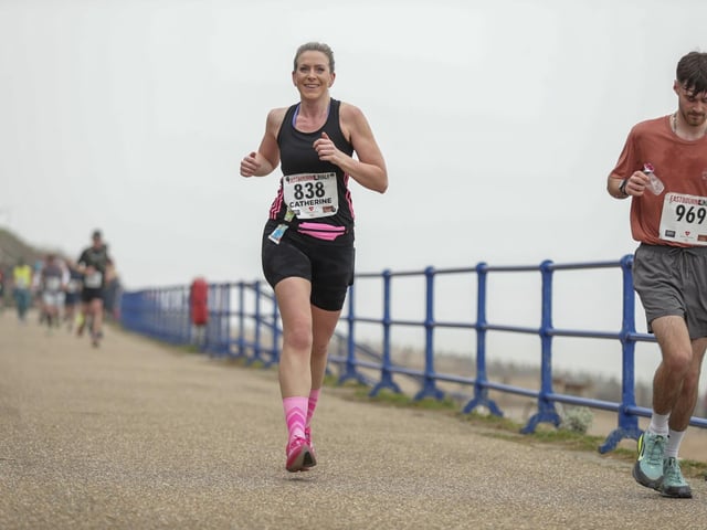 Medals, top 3s, sponsors and a variety from the course of this year's Eastbourne Half Marathon