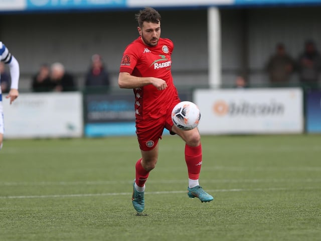Action from Worthing FC's defeat at Oxford City in National League South