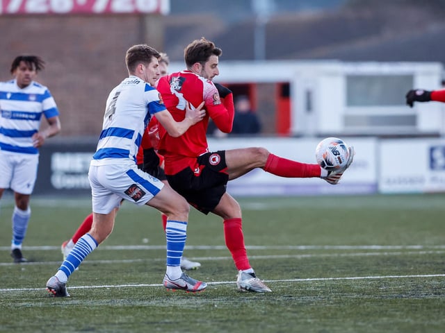 Action from Eastbourne Borough's draw at home to Oxford City in National League South
