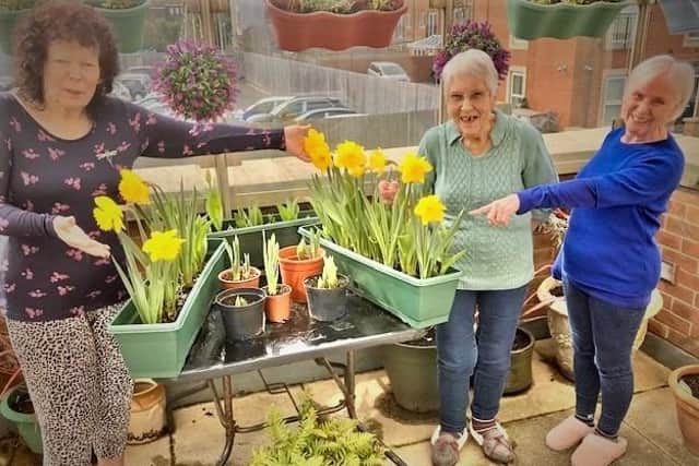 Joy, who recently celebrated her 92nd birthday at Haviland House, loves the garden at the Worthing home