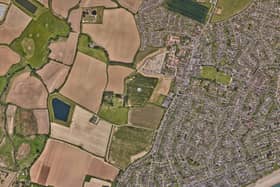 P/153/21/RES: Land South of Summer Lane and West of Pagham Road, Pagham. Readvertisement due to Amended description to 350 dwellings and substitute plans. Approval of reserved matters (appearance, layout, landscaping and scale) following outline planning Permission P/140/16/OUT for the erection of 350 No. dwellings, together with public open space, play space, drainage, parking and associated infrastructure, landscape, ancillary and site preparation works, with access off Pagham Road. This site may affect a Public Right of Way. (Photo: Google Maps)