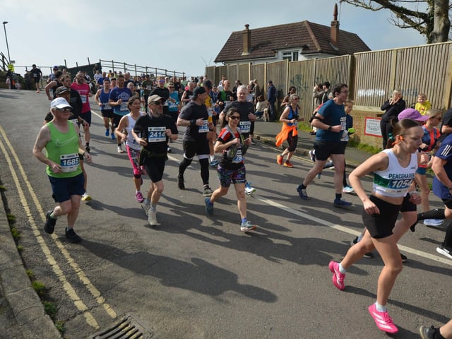 Action in the 2026 Hastings Half Marathon