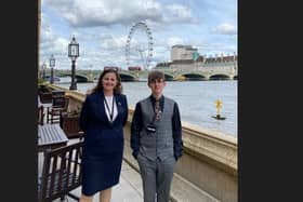 Caroline Ansell and Cameron Clarke in London