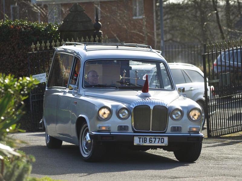 The funeral of Pat Fisher at Hastings Crematorium on February 1 2024.