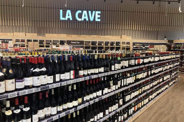 Wine Selection in French Hypermarket