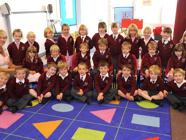 New reception pupils at Newick Church of England Primary School in 2010