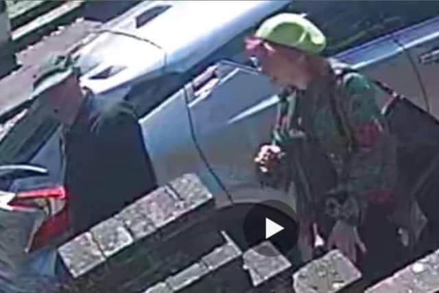Police investigating two reports of criminal damage at a church in Worthing have released CCTV images of two people they would like to speak with. Photo: Sussex Police