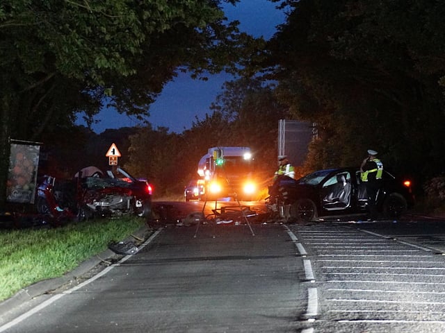 Emergency services at the scene of the collision. Picture: Sussex News and Pictures