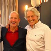 Peter Kennard, Eddie the Eagle, and Derek Steel at the St George's Day Lunch in aid of Guild Care