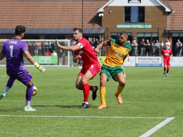 Action from Horsham's pre-season defeat to West Sussex neighbours Worthing