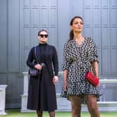 Lucy May Barker (Rebekah Vardy) and Laura Dos Santos (Coleen Rooney) in Vardy V Rooney, The Wagatha Christie Trial. ©Tristram Kenton