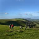 People enjoying the South Downs National Park
