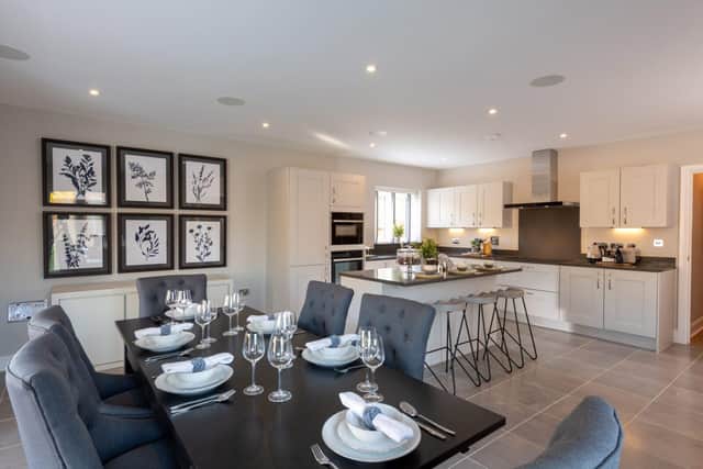 •	An image of the decorated show home at Jones Homes’ Folders Grove development, which will be open 