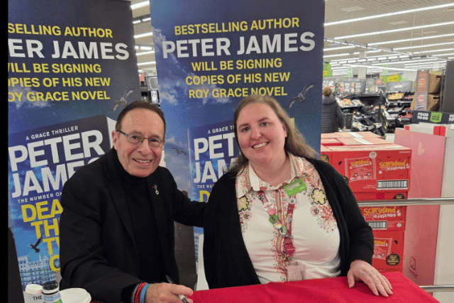 Peter James does book signing in Asda