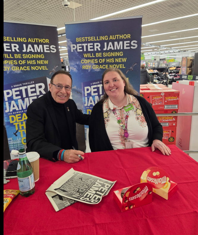 Famous book author does book signing in Asda Eastbourne