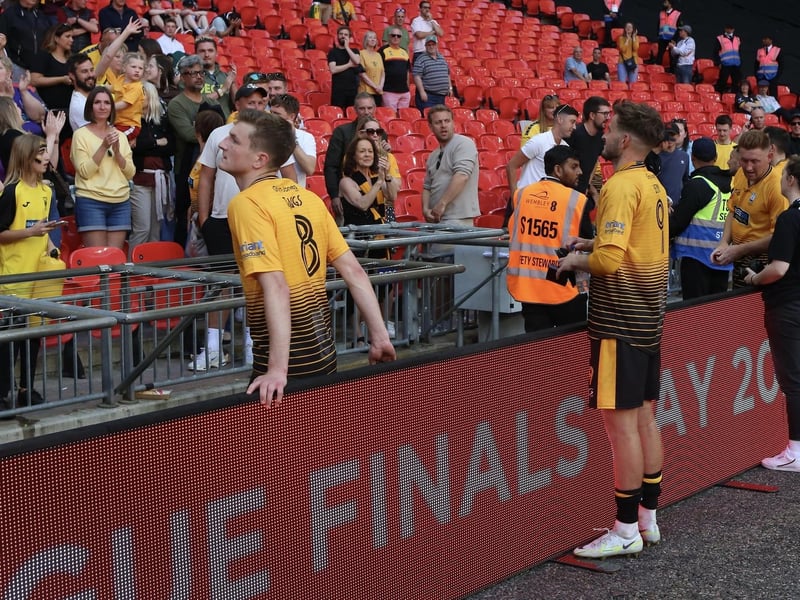 Littlehampton Town fans and players at Wembley for the FA Vase final