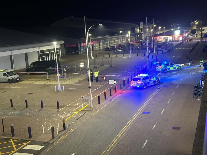 Police at the scene of the incident. Picture: Eddie Mitchell